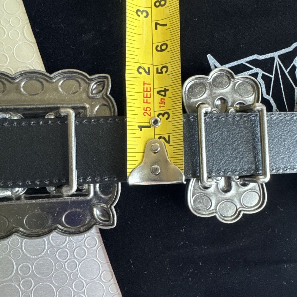 NWT Lucky & Blessed Black Embossed Concho Belt - Size L Runs Bigger Dust Bag - Picture 11 of 15